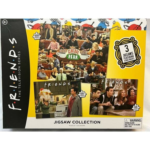 Friends Other - Nib- Friends TV Show 3 Jigsaw Puzzle Collection SET NEW IN BOX
